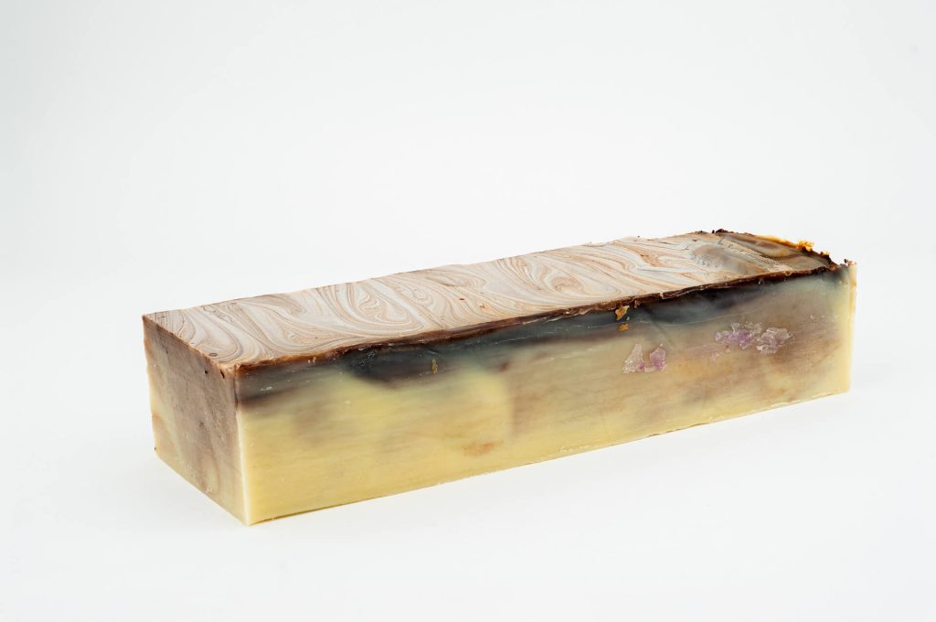Natural soap bar with cinnamon