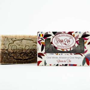 Săpun natural cu ceai verde, anason și ceai negru