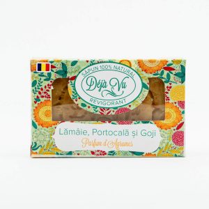 Săpun natural cu lamâie, portocală și goji