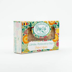 Săpun natural cu lamâie, portocală și goji