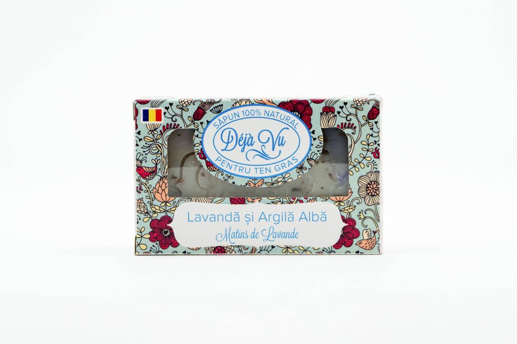 Săpun natural cu lavandă și argilă albă