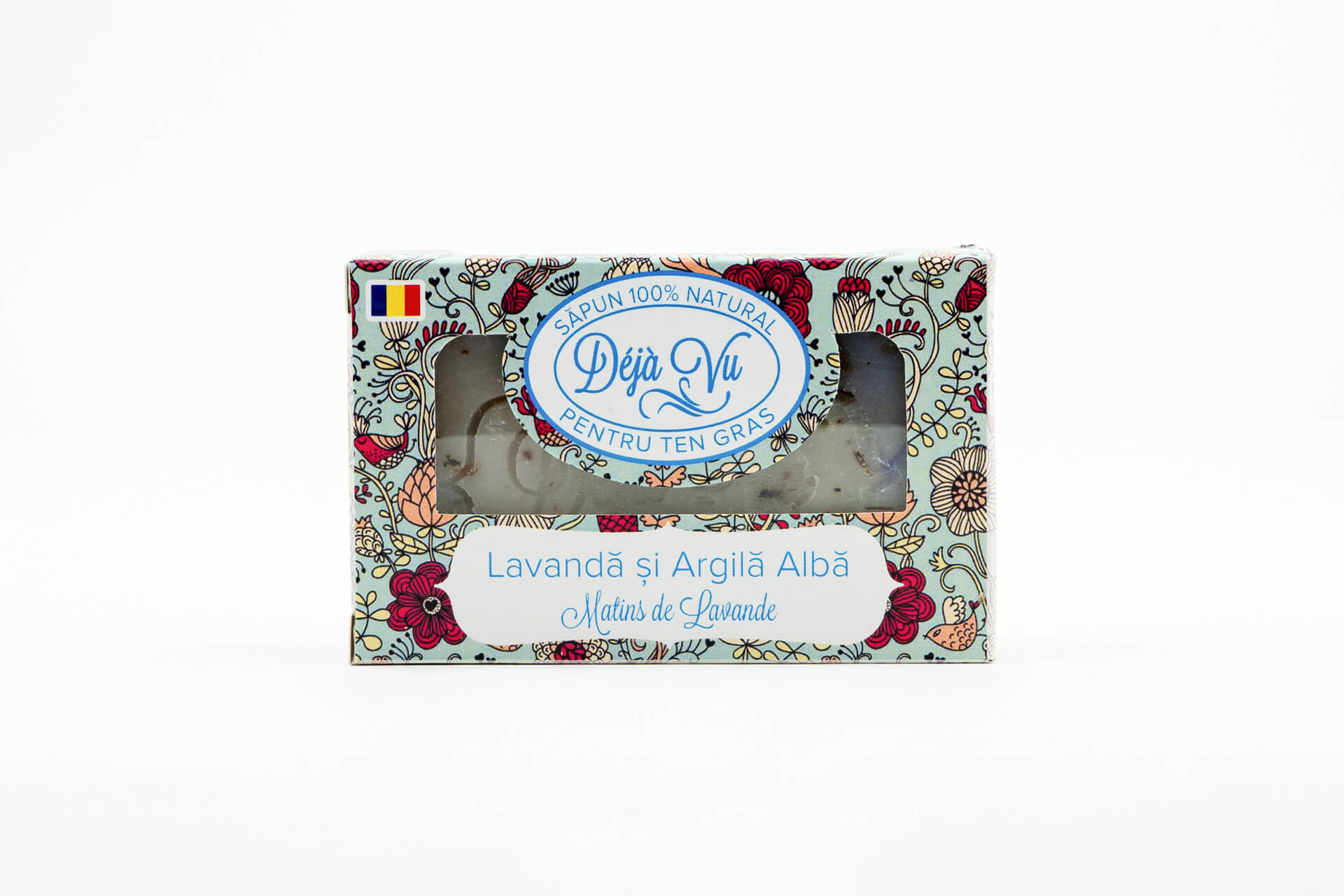 Natural soap with lavender and white clay