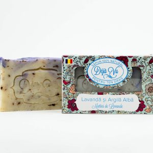 Săpun natural cu lavandă și argilă albă