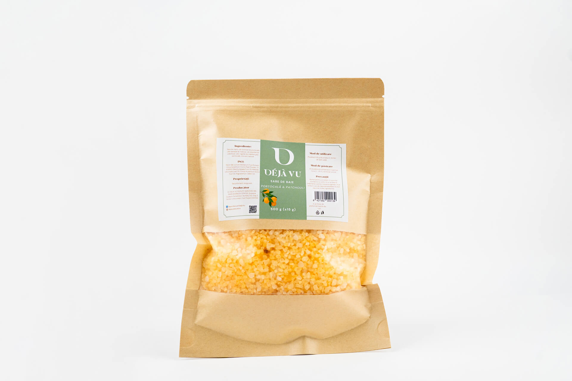 Bath salt with orange and patchouli